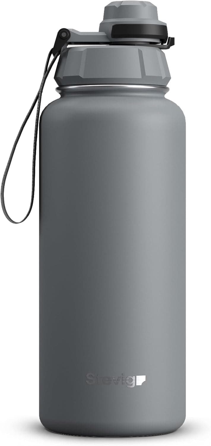 1 Hand Leak-Proof Sızdırmaz Çelik Termos 1000 Ml Grey ST-214