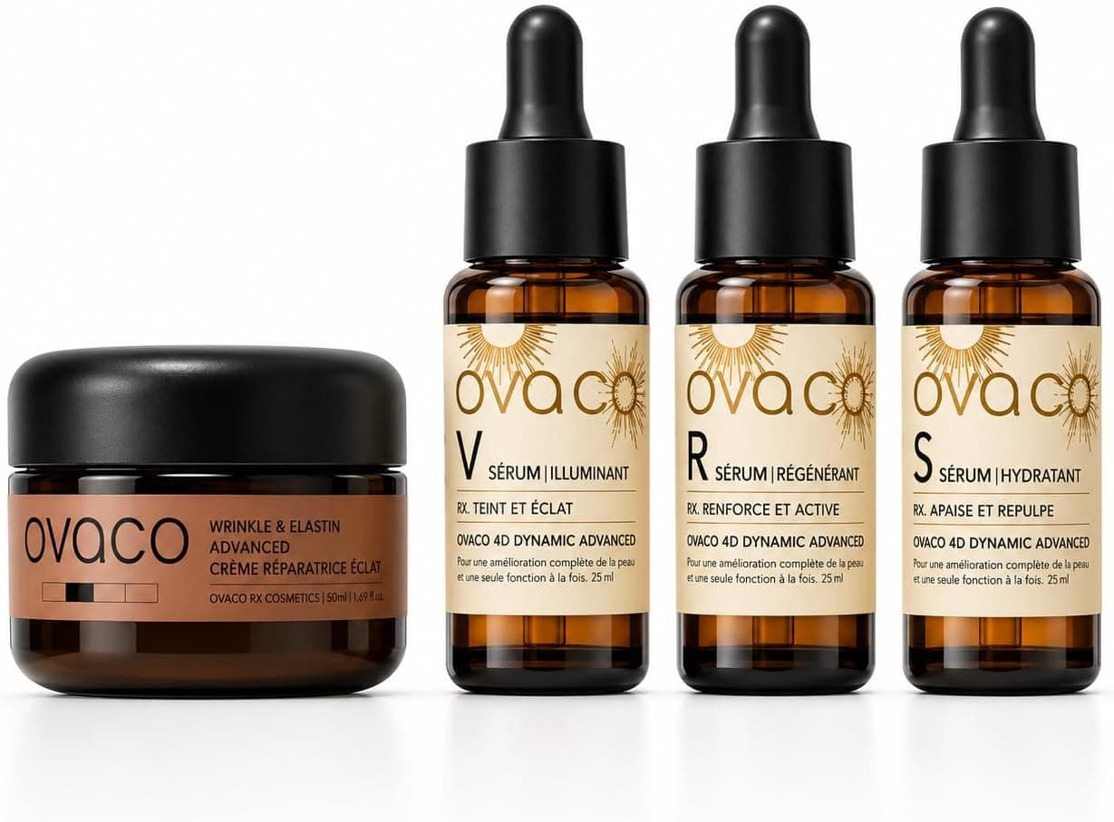 4D Dynamic Cilt Bakım Seti – Peptit, Squalane, Ginseng, Panthenol, Niacinamide B3 – Yaşlanma Karşıtı, Leke Karşıtı – Kore Bilimiyle Geliştirildi – 3 Serum + 1 Krem