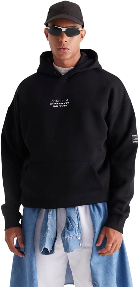 AC&Co/Altınyıldız Classics Oversize Fit Bol Kesim Kapüşonlu İçi Polarlı Pamuklu Sweatshirt