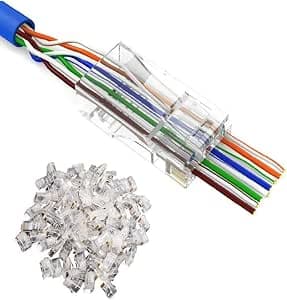 Alfais 4381 Yeni Nesil Delikli Cat6 Rj45 Konnektör Utp Jack (100 Adet)