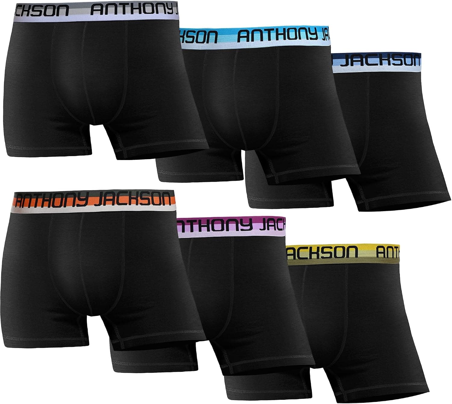 Anthony Jackson Likralı 6'lı Kutu Premium Erkek Boxer Color