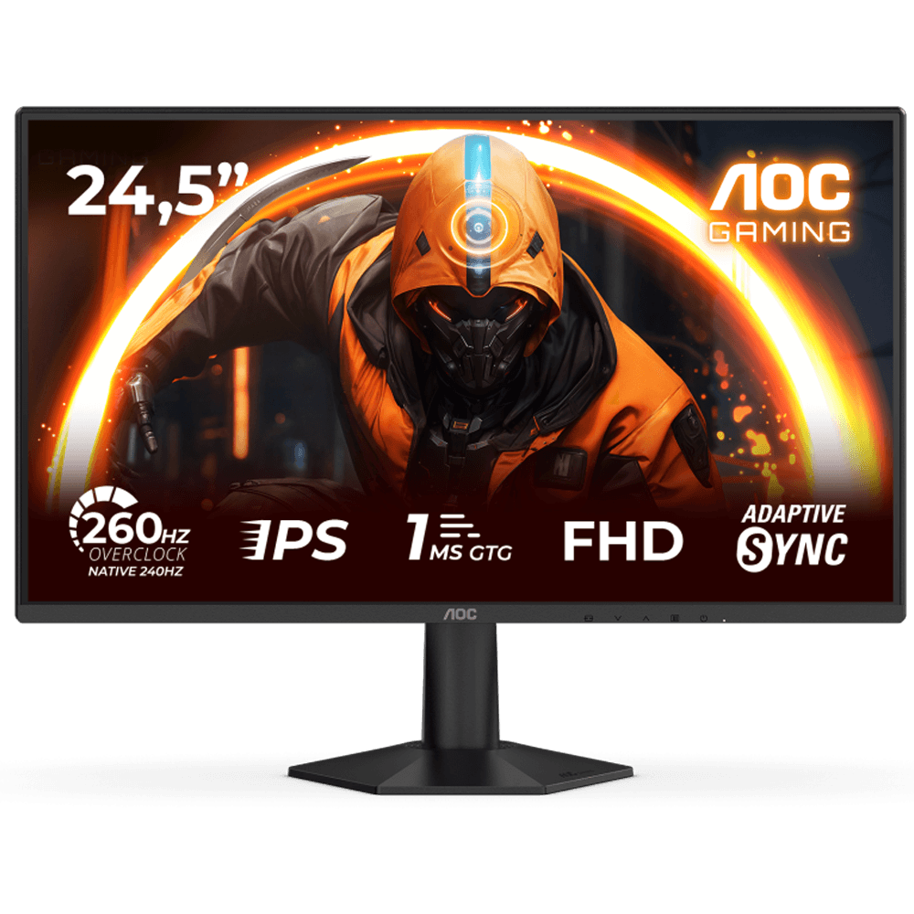 AOC 25G50Z 24.5" 260Hz(OC) 1ms HDMI DP Adaptive Sync HDR10 FHD Fast IPS Gaming Monitör