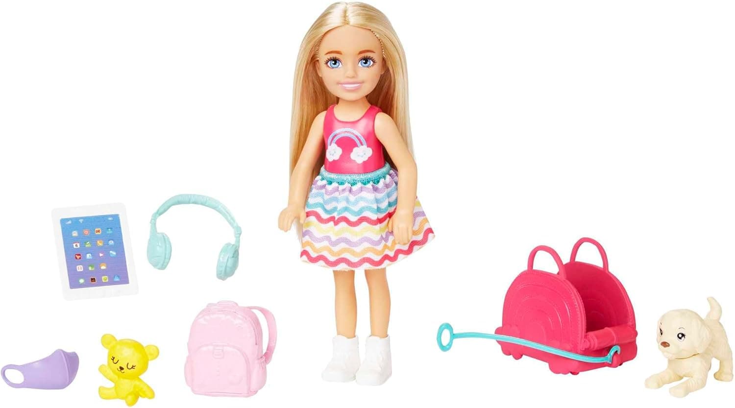 Barbie® Seyahatte Chelsea Bebek ve Aksesuarları