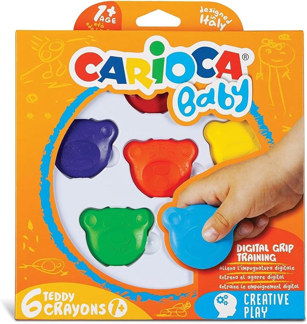 Carioca Teddy Bebek Crayons 6'Li +1 Yaş