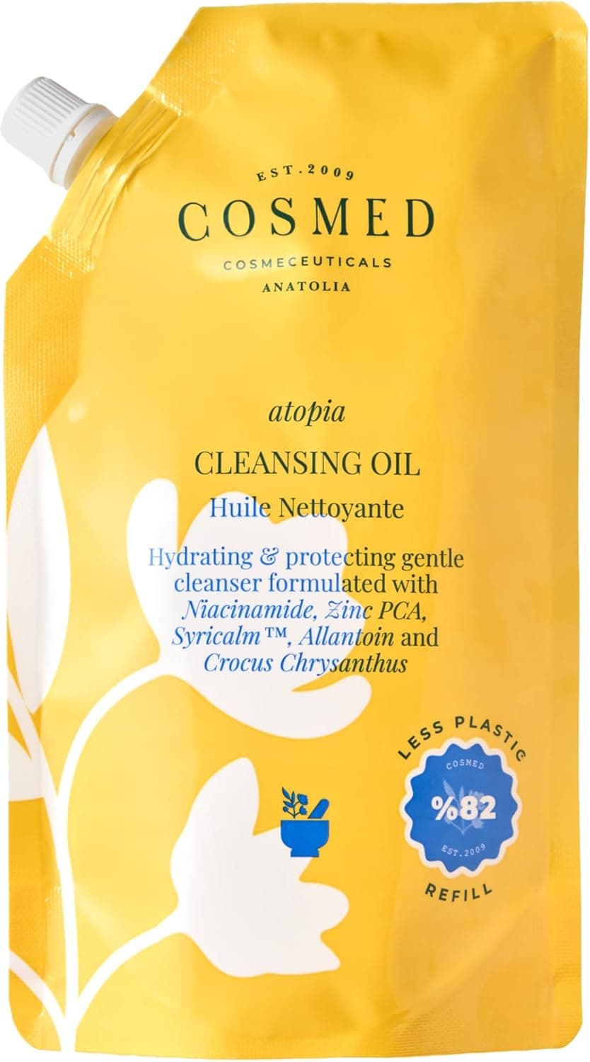 COSMED Cleansing Oil Refill, Yüz ve Vücut için Yağ Bazlı Temizleyici, 400 ml