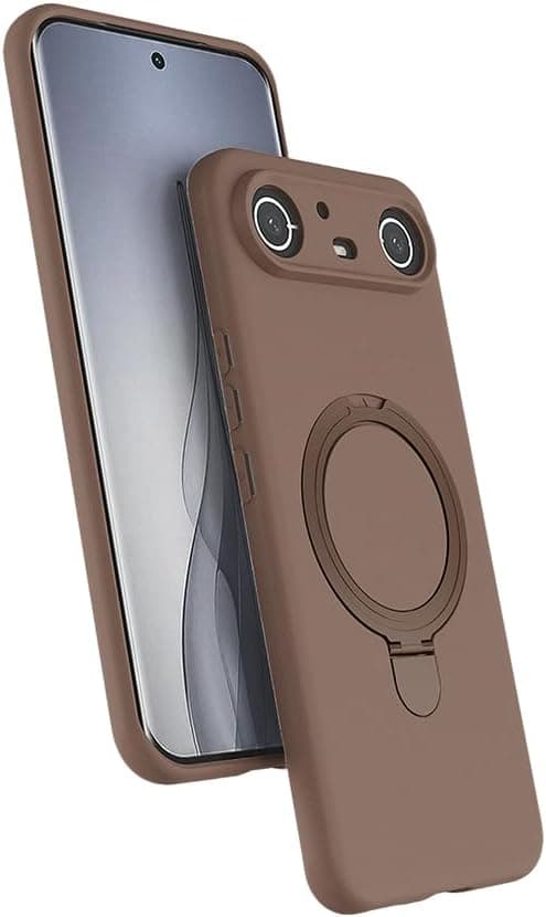 Coverzone Tecno Spark Slim 5G ile uyumlu Kılıf MagSafe ile uyumlu Z-Samara Kapak Wireless Şarj Özellikli Stand Olabilen Tecno Spark Slim 5G kilif Desert Gold