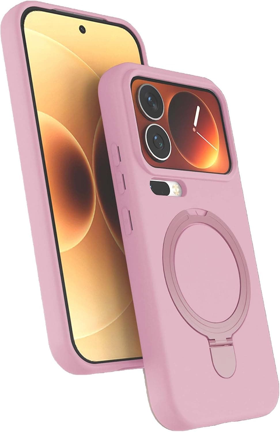 Coverzone Xiaomi Mi 17 Pro ile Uyumlu Z-Samara Standlı Kılıf Açık Pembe