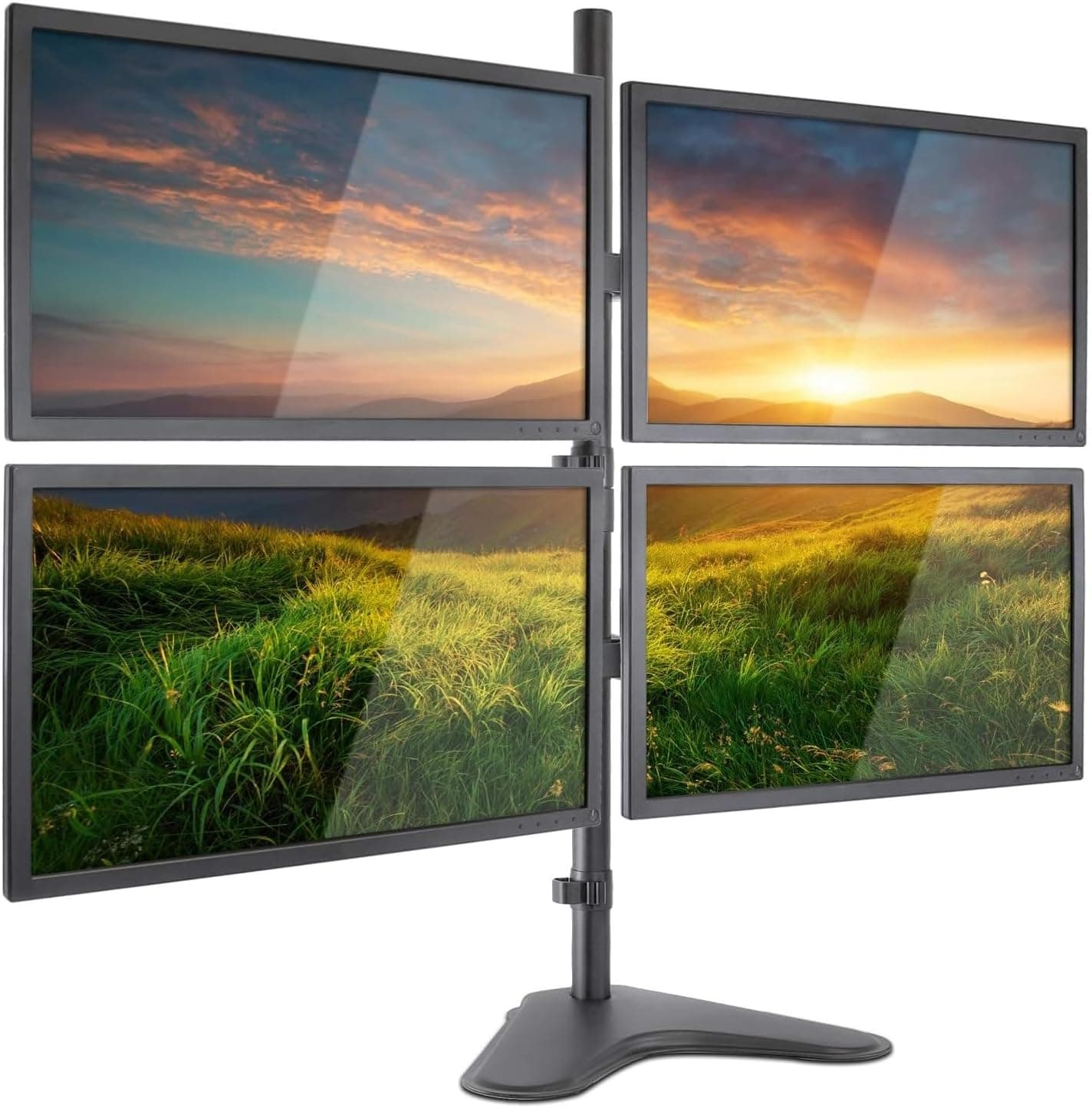 ergoflex EF44 Steel Design 2-8 Kg Quad Ekran Asansörlü 13-27inch Desktop Monitör Standı, Siyah
