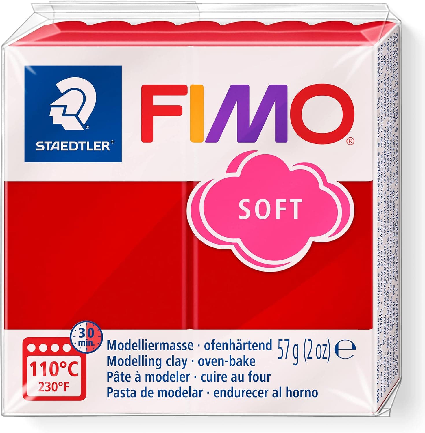 Fimo 8020-2P Fimo Soft Modelleme Kili 57 gr. Noel Kırmızı