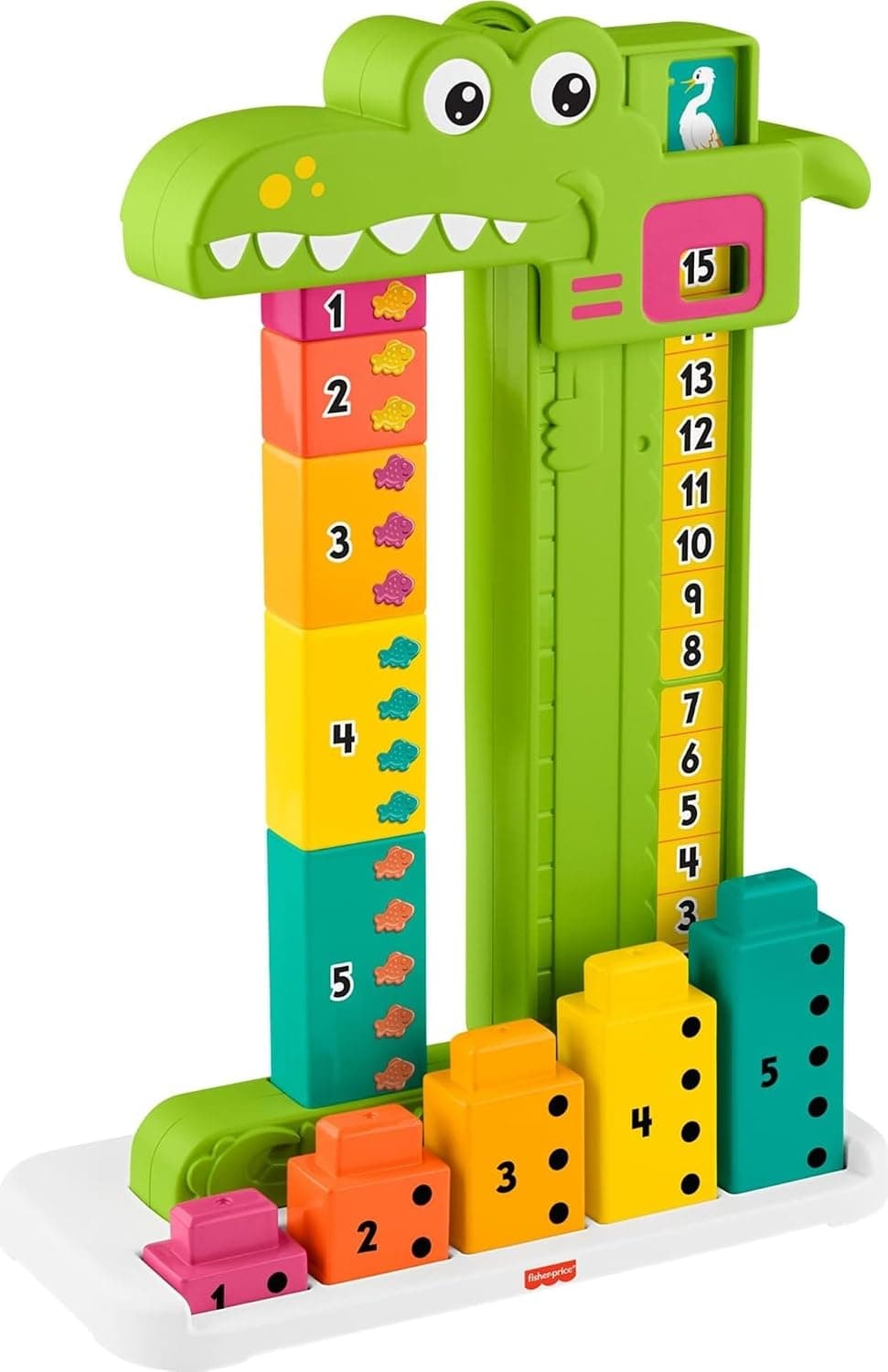 Fisher-Price Matematikçi Timsah Fisher-Price Matematikçi Timsah, okul öncesi çağdaki çocuklar için eğitici oyuncak ve üst üste dizilebilir 10 blok JCT13