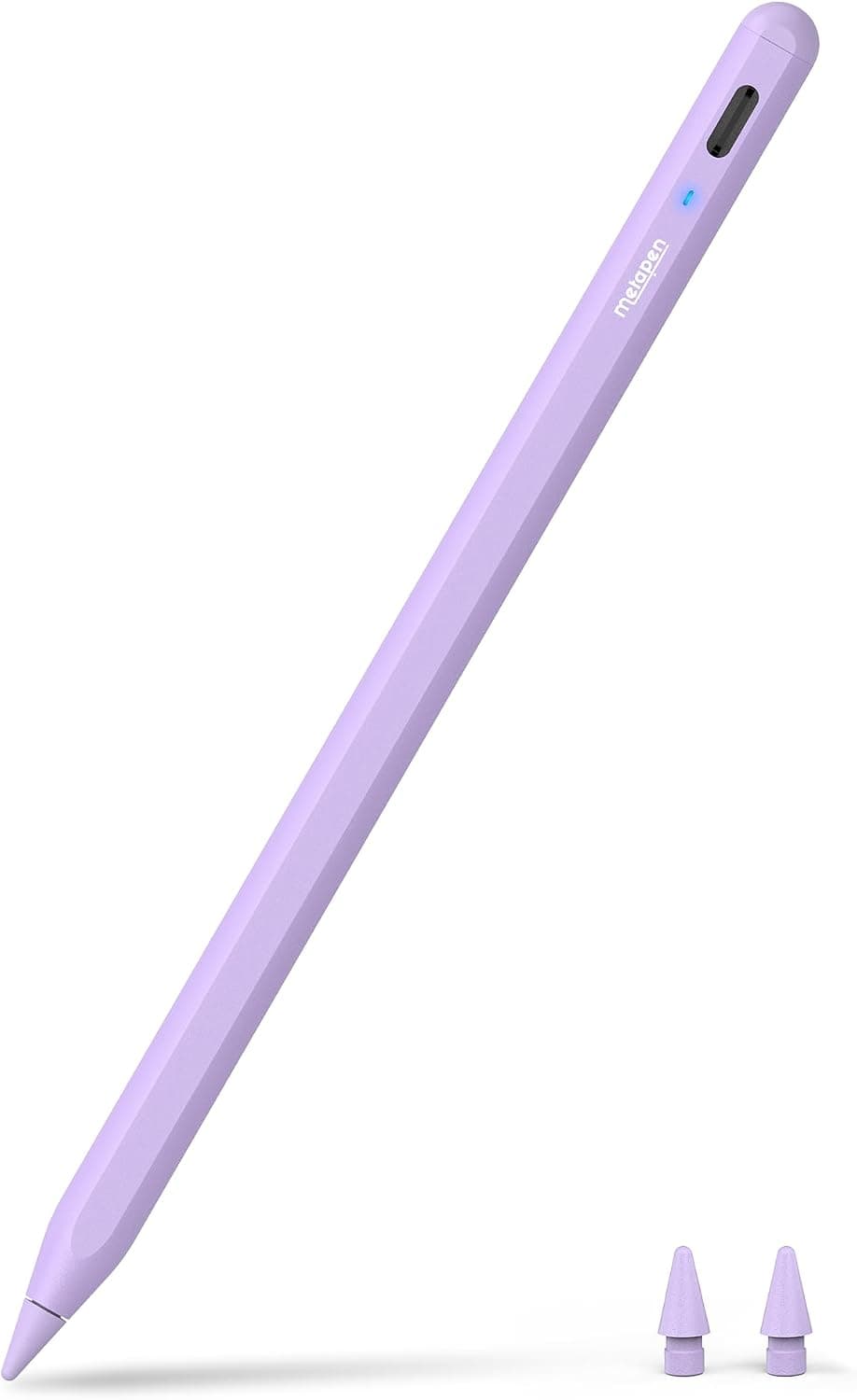 Kalem A8 iPad 2018-2025 ile Uyumlu, 2X Daha Hızlı Şarj, Avuç İçi Reddi, Eğim Hassasiyeti Stylus Kalem iPad 10/9/8/7/6 Gen Pro 12.9/11'' Air 3.-5. Mini 5./6. (menekşe)