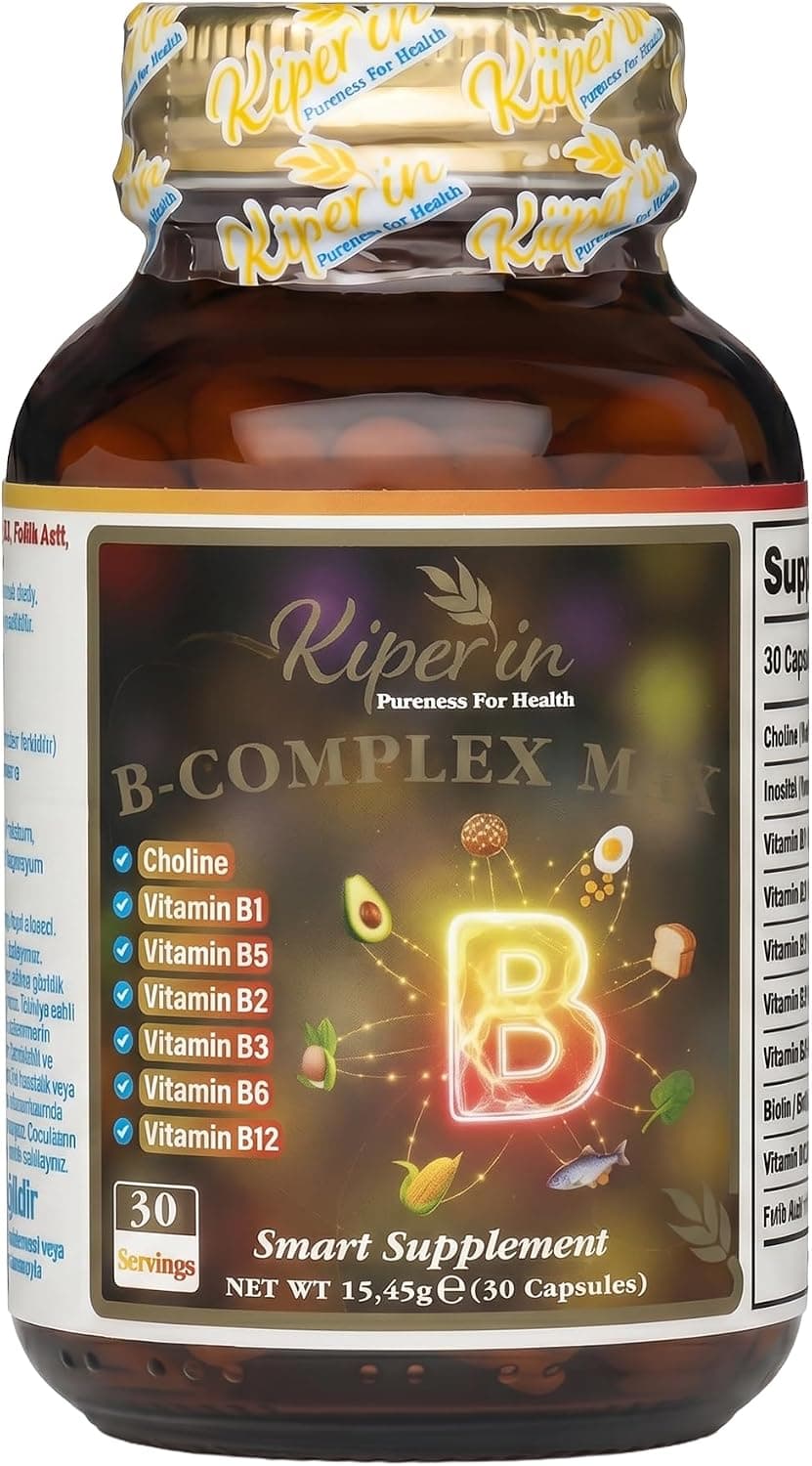 Kiperin B Complex Pro B12 Biotin Folik Asit Kolin İnositol 30 Kapsül