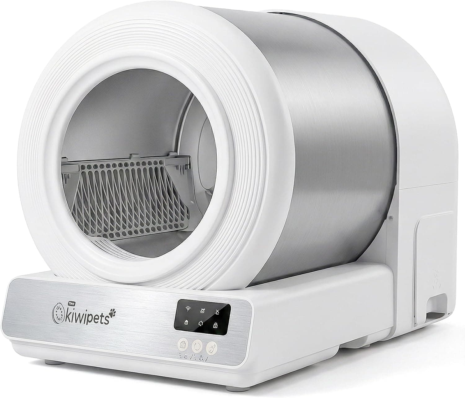 Kiwi KiwiPets Akıllı Kedi Tuvaleti Otomatik Kedi Tuvalet 60L – Geniş İç Hacim, Koku Giderici Özellik (Beyaz)