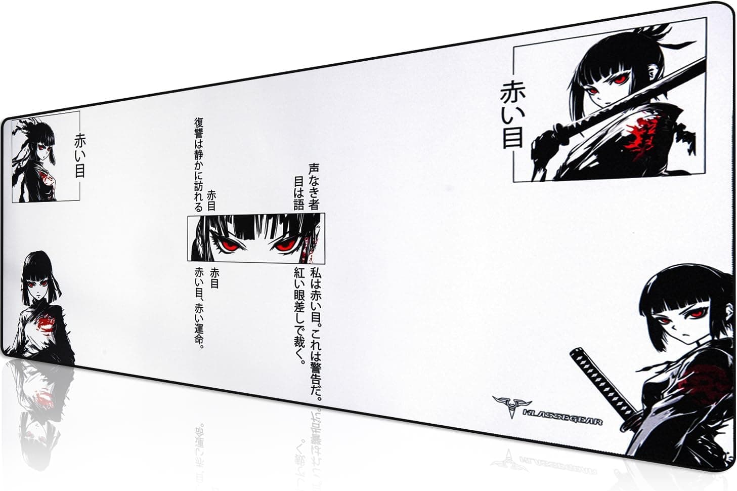 Klasse Pro - 10 Farklı Model Dikişli Kenar 90x40 cm Oyuncu Gaming Mouse Pad (Akai Me Pro, 90x40 cm)