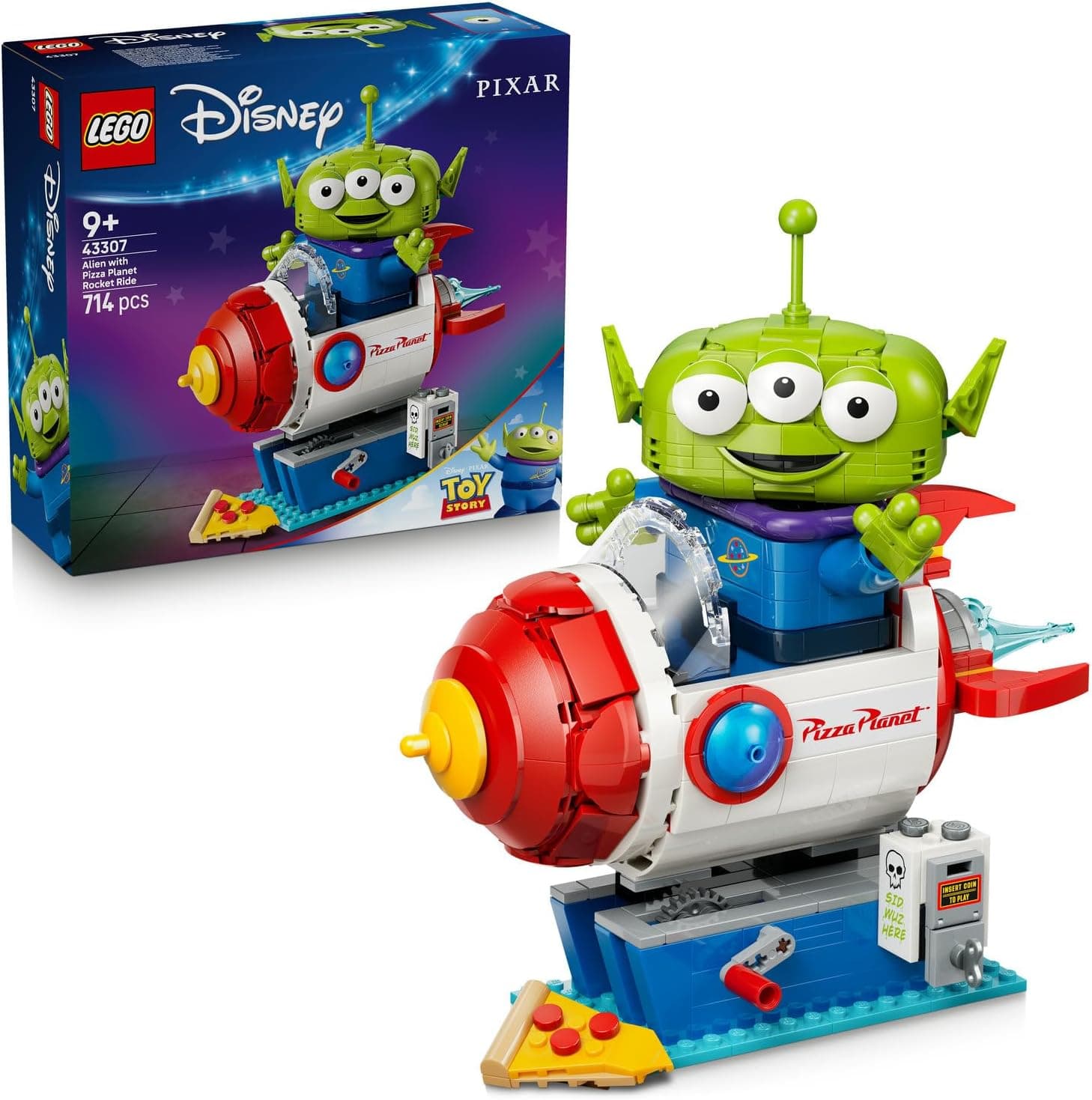 LEGO Disney ve Pixar Oyuncak Hikayesi Pizza Gezegeni Roketli Uzaylı 43307