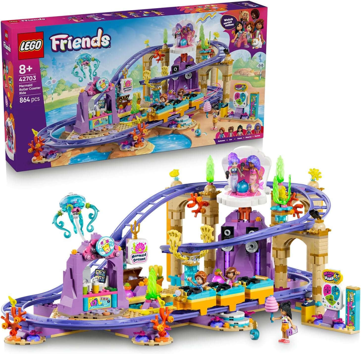 LEGO Friends Deniz Kızı Hız Treni Yapım Seti 42703