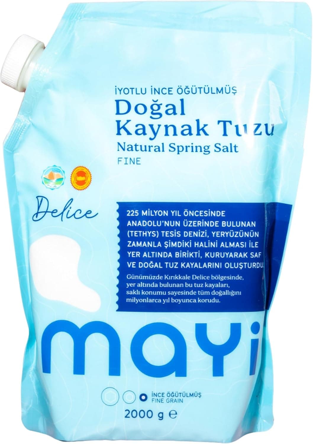 Mayi Tuz Öğütülmüş Sofra Tuzu İyotlu 2000 Gr