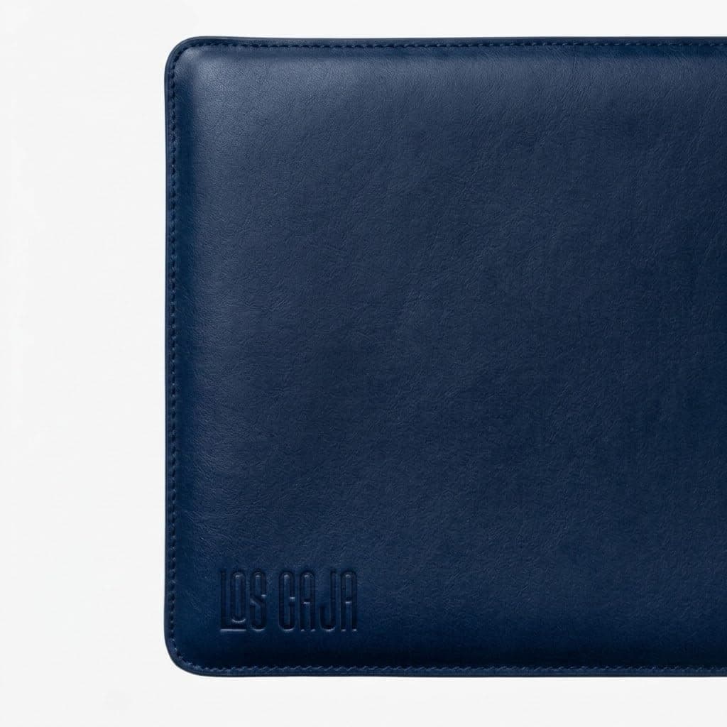 Minimalist Laptop Kılıfı, Vegan Deri, Su İtici Özellikli, Bilgisayar Notebook Laptop Çantası (Lacivert, 14 inç)