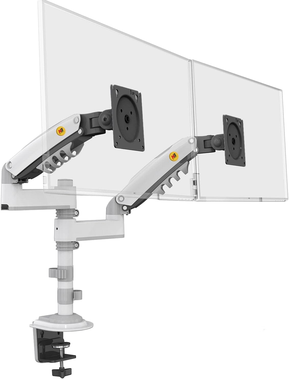 North Bayou NB H180 Ergonomic Profosyonel 17-35 inch Monitör Standı 2026 Versiyon (Beyaz)