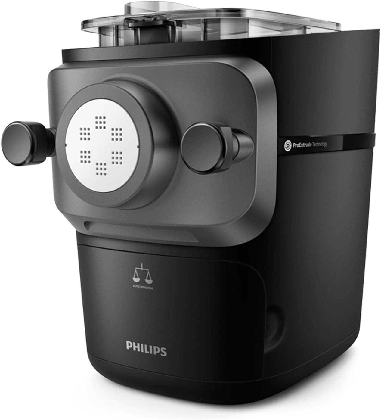 Philips Makarna Makinesi Serisi 7000 - ProExtrude Teknolojisi, Otomatik Tartım, Tam Otomatik, Akıllı Depolama, 8 Şekilli Disk, Siyah (HR2665/93)