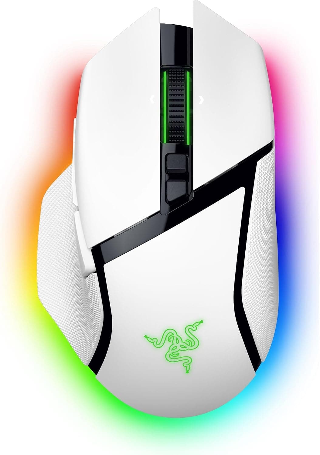 Razer Basilisk V3 Pro - Razer HyperScroll Tilt Wheel'e sahip özelleştirilebilir kablosuz oyun faresi (Focus Pro 30K optik sensör, 13 bölgeli kroma aydınlatma, 10+1 programlanabilir düğme) Beyaz
