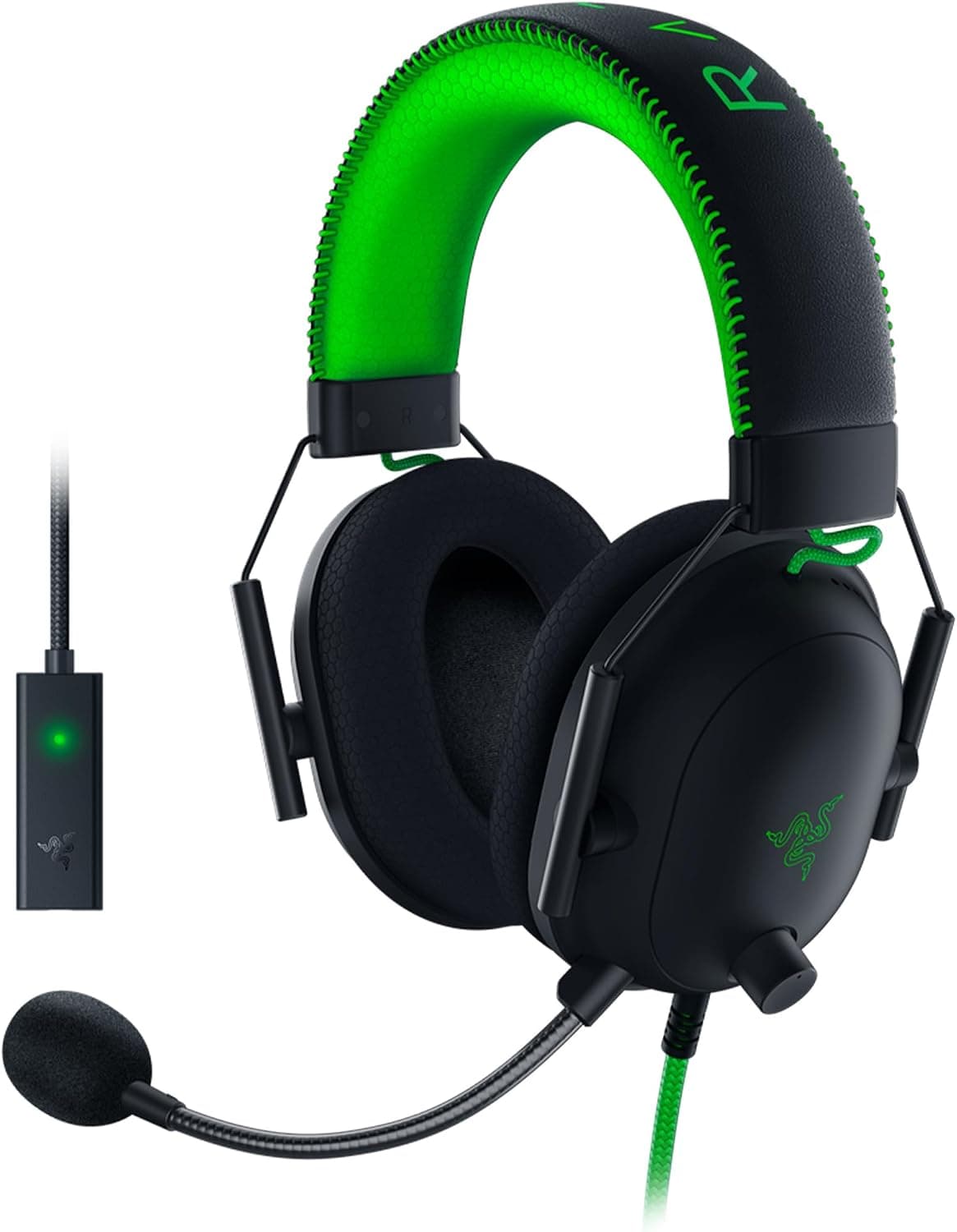 Razer Blackshark V2 - USB Ses Kartlı Premium E-Spor Kulaklığı (Triforce 50mm Sürücüler, HyperClear Kardiyod Mikrofon, Gelişmiş Pasif Gürültü Engelleme, THX Spatial Audio) Özel Sürüm