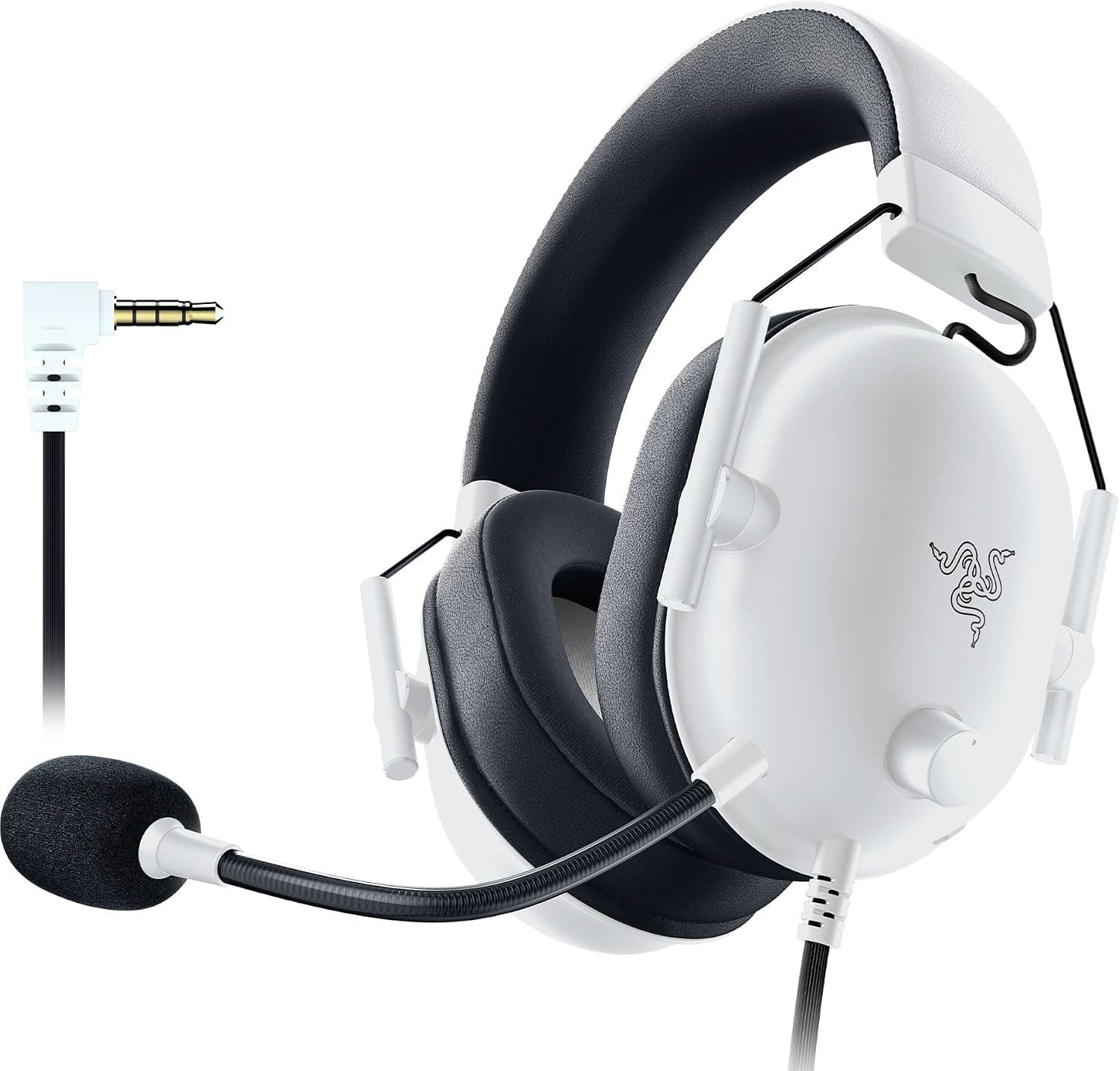 Razer BlackShark V2 X (PlayStation) - PlayStation 5 konsolu için kablolu e-spor kulaklık (250g, kardioid mikrofon, 50mm sürücüler, pasif gürültü engelleme, 3.5mm jak) Beyaz