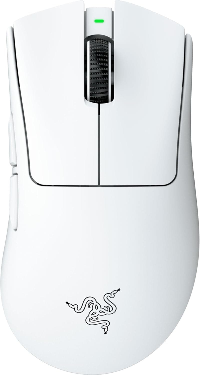 Razer DeathAdder V4 Pro - Ultra Hafif Kablosuz Ergonomik Espor Mouse - 57g - 2,4 Ghz Hyperspeed - Focus Pro 45K Sensör - 8K Hz Yoklama - Optik Anahtarlar Gen-4 - PC/Mac | Beyaz