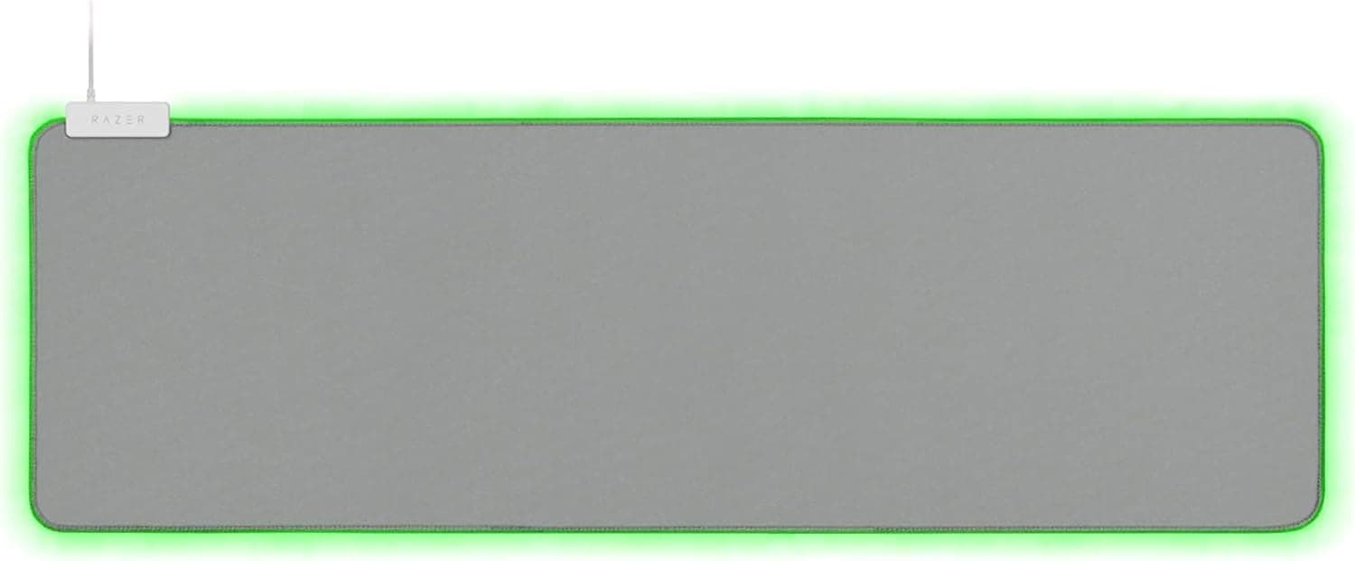 Razer Goliathus Extended Chroma Mercury - RGB Aydınlatmalı Büyük Yumuşak XXL Oyun Faresi Matı, Beyaz