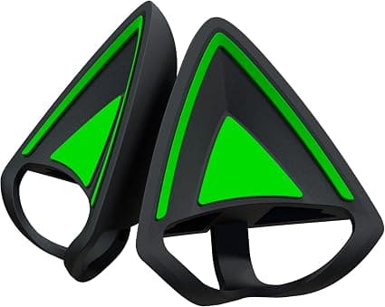 Razer Kitty Ears V2 - Evrensel Fit Clip-On Kitty Ears Kulaklıklar için (Clip-On Kitty Ears, Çok Yönlü, Ayarlanabilir Bantlar, 26 g Hafif Premium Silikon) Siyah