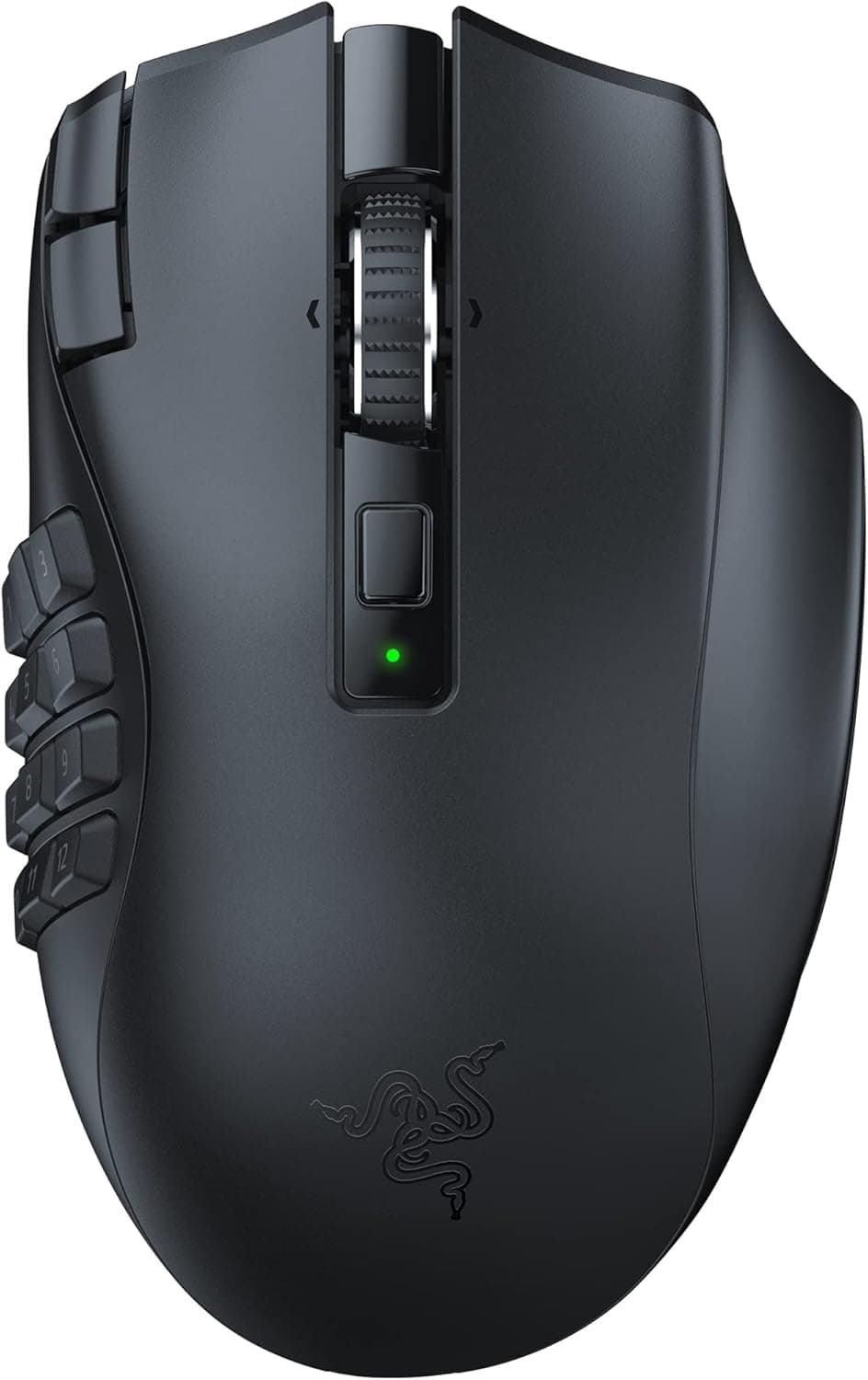 Razer Naga V2 HyperSpeed - Ergonomik Kablosuz MMO Oyun Faresi (19 Programlanabilir Düğme, HyperSpeed Kablosuz (2,4 GHz), Bluetooth, 250 Saate Kadar, Focus Pro 30K Optik Sensör) Siyah