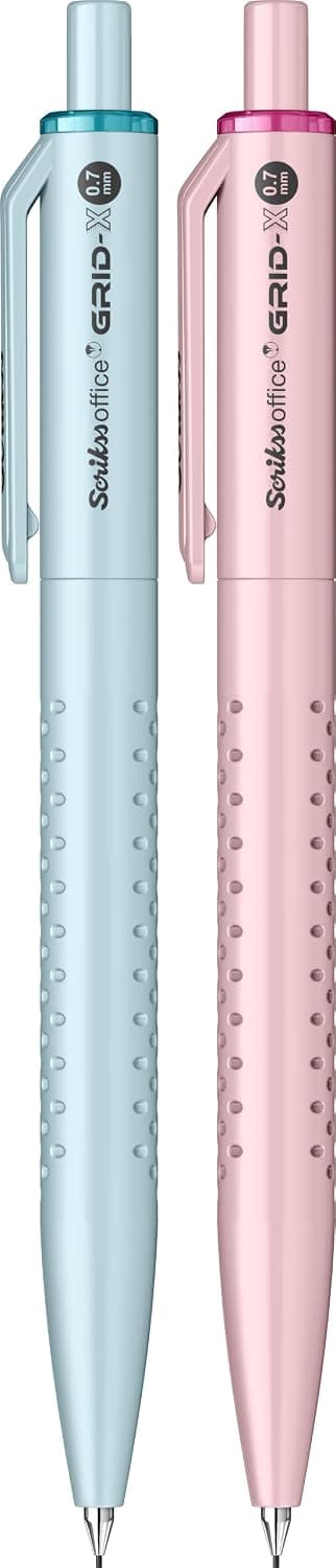 Scrikss Office Grid-X Versatil 0.7 Mm Pastel Mavi - Pembe 2'li Blister