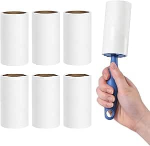 SOGUD Tüy Toplayıcı Set 7 Rulo + 1 Sap – Toplam 420 Yaprak – Kedi Köpek Tüyü ve Toz Temizleyici – Giyim, Koltuk, Halı ve Araç Koltuğu İçin Güçlü Yapışkanlı Ekonomik Paket