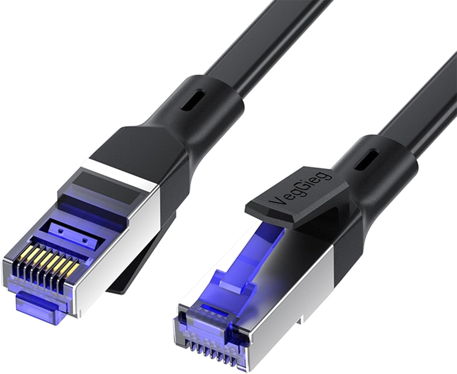 VegGieg CAT7 10Gbps Gigabit 600Mhz FTP RJ45 Flat Ethernet Kablosu 10 Metre